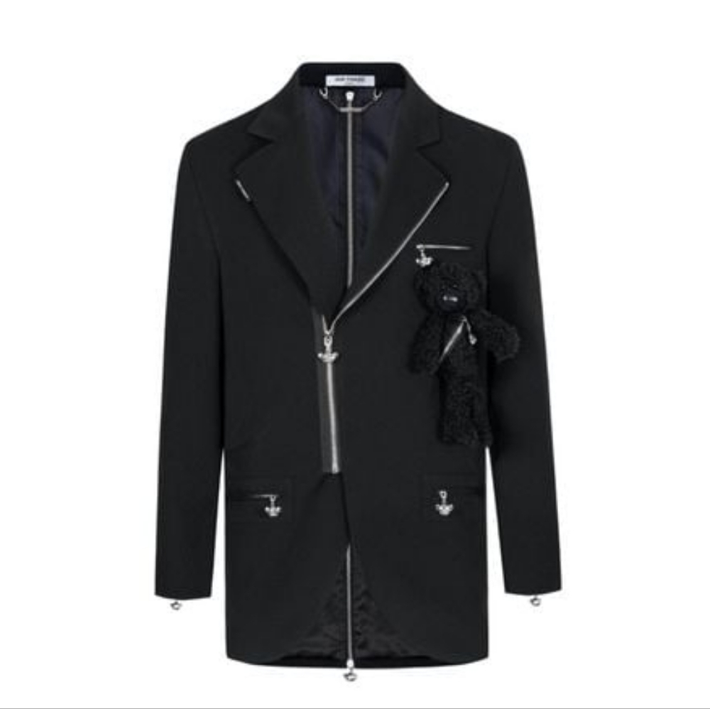 New 13 DE MARZO Women's Palda Bear Zipper Suit Black